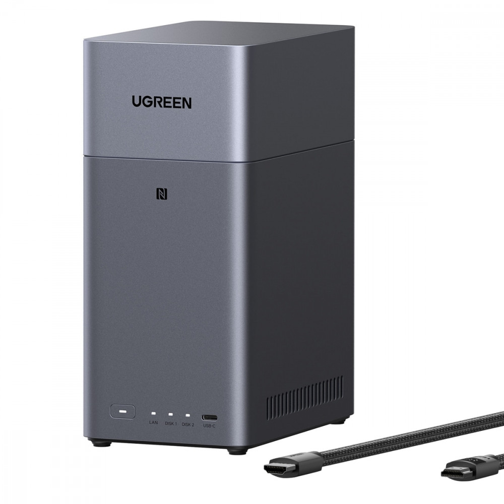 Мережеве сховище NAS UGREEN NASync DH2300 A1113054 на 2 відсіки 4GB RAM 1xGbE 1xUSB-C 2xUSB-A
