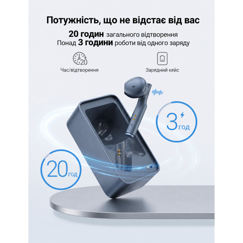 Wireless headphones with synchronous AI translation function Timekettle W4 Midnight Blue