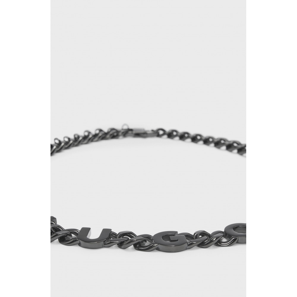 Чоловічий ланцюжок HUGO E-HUGOCHAIN4-NEC 50511018 з логотипом чорний
