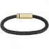 Braided bracelet Hugo Boss Ares 1580624 genuine leather 21 cm black