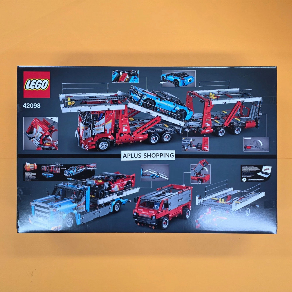 Конструктор Lego Technic 42098 Вантажівка-транспортер з синьою машиною 2493 деталі