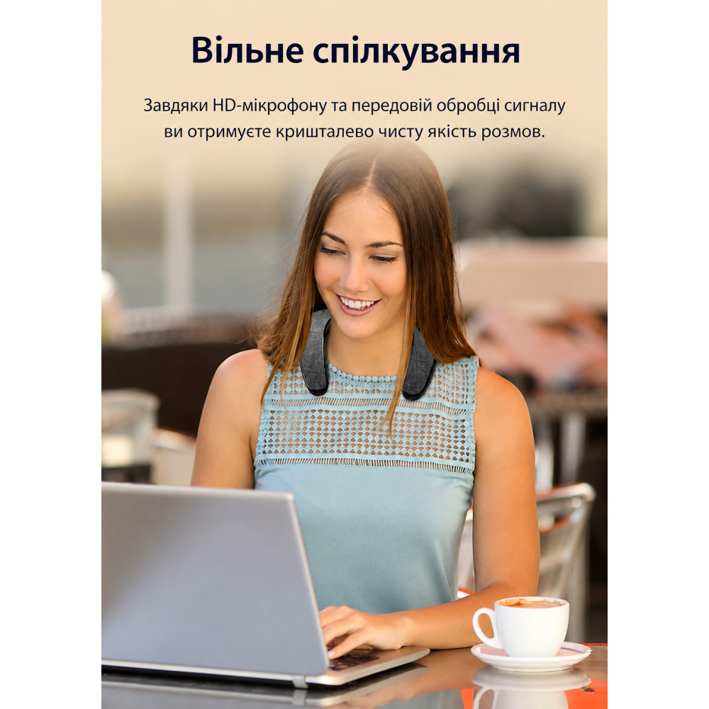 Шийний Bluetooth-динамік auvisio Headset для перегляду телевізора без навушників або дзвінків