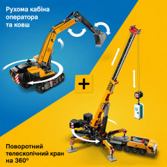 Lego City Set 60409 and 60420 Mobile Crane and Crawler Excavator (1749 pieces)