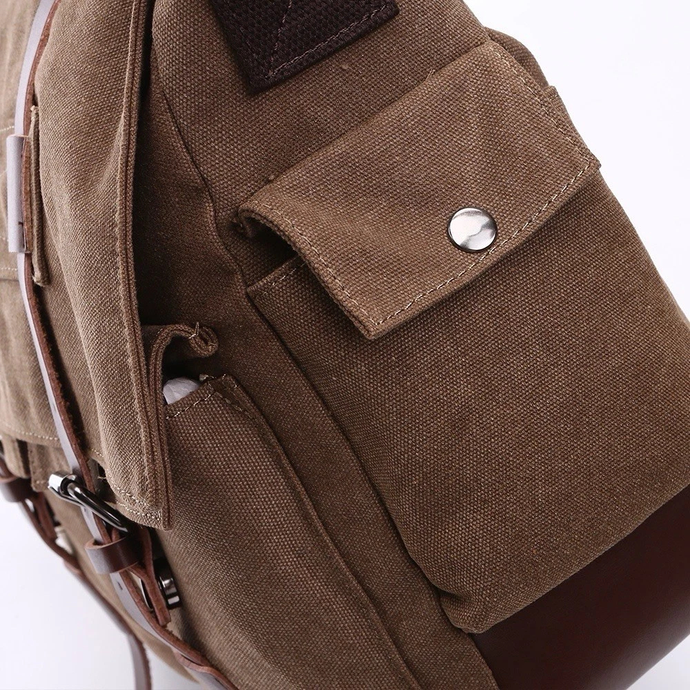 Велика чоловіча сумка через плече Viatra Canvas Messenger хакі