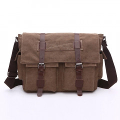 Велика чоловіча сумка через плече Viatra Canvas Messenger хакі