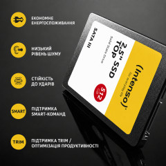 Внутрішній накопичувач SSD Intenso Top Performance 128 ГБ SATA III 2.5"