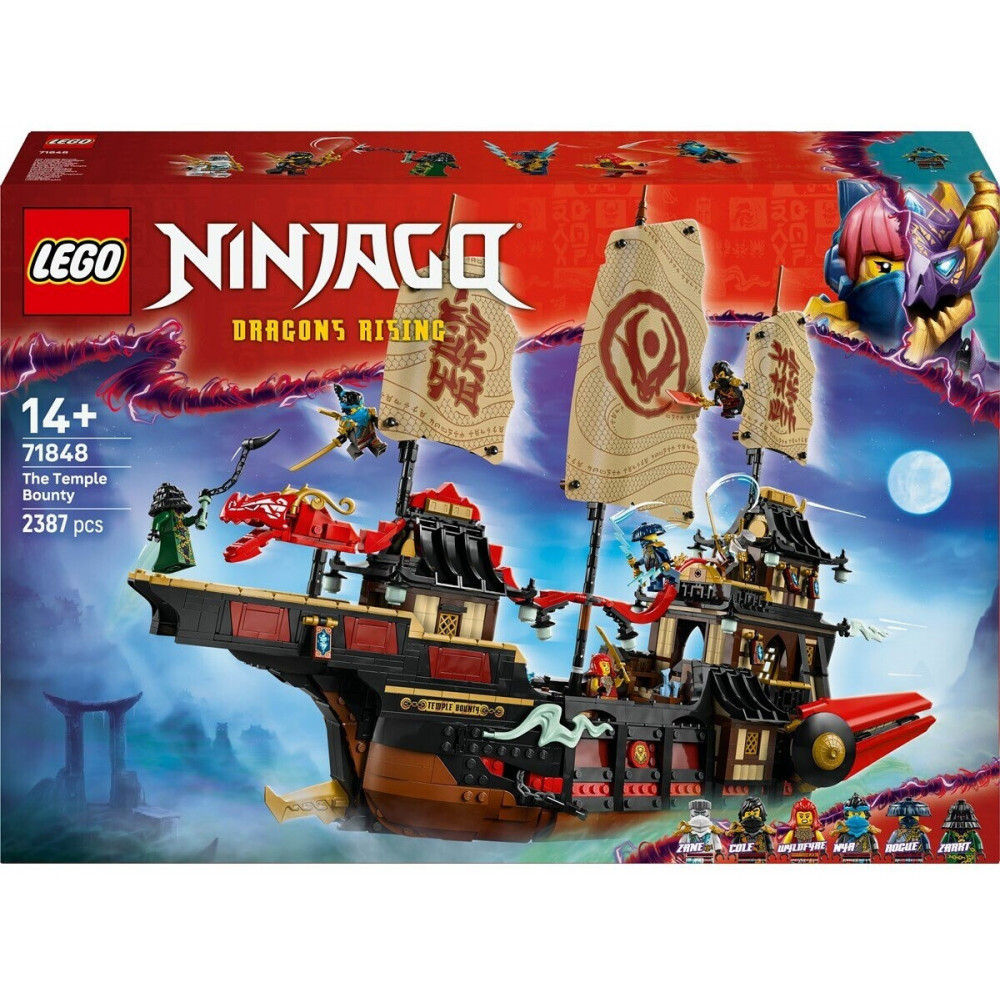 Конструктор Lego Ninjago 71848 корабель-храм з текстильними вітрилами 2387 деталей