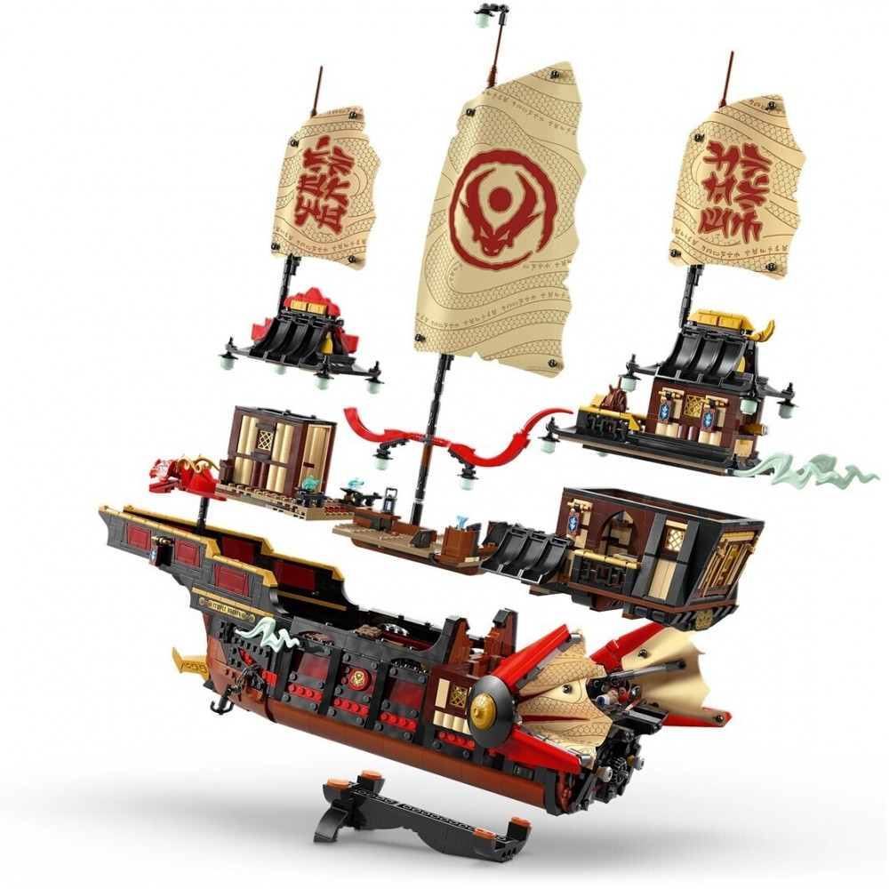 Конструктор Lego Ninjago 71848 корабель-храм з текстильними вітрилами 2387 деталей
