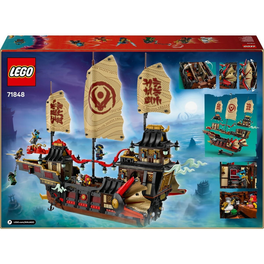 Конструктор Lego Ninjago 71848 корабель-храм з текстильними вітрилами 2387 деталей