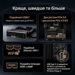 Motherboard for AMD AM5 processors ASUS ProArt X870E-Creator WiFi ATX DDR5 USB4