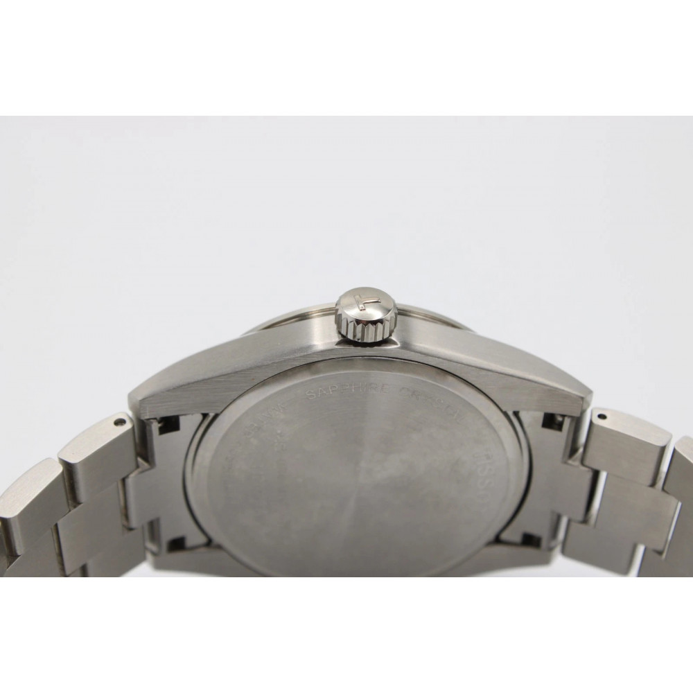 Чоловічий наручний сталевий годинник із сапфіровим склом Tissot Gentleman Quartz T1274101105100