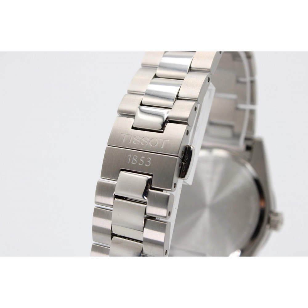Чоловічий наручний сталевий годинник із сапфіровим склом Tissot Gentleman Quartz T1274101105100