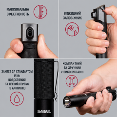 Ліхтарик SABRE 2-в-1 з перцевим балончиком PepperLight 2-in-1 Flashlight Pepper Spray