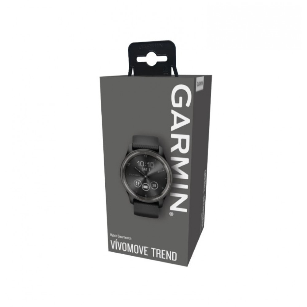 Розумний годинник з гібридним дисплеєм Garmin vivomove Trend 40 мм 010-02665-00 чорні