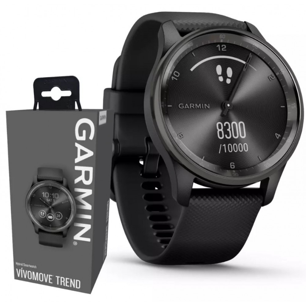 Розумний годинник з гібридним дисплеєм Garmin vivomove Trend 40 мм 010-02665-00 чорні