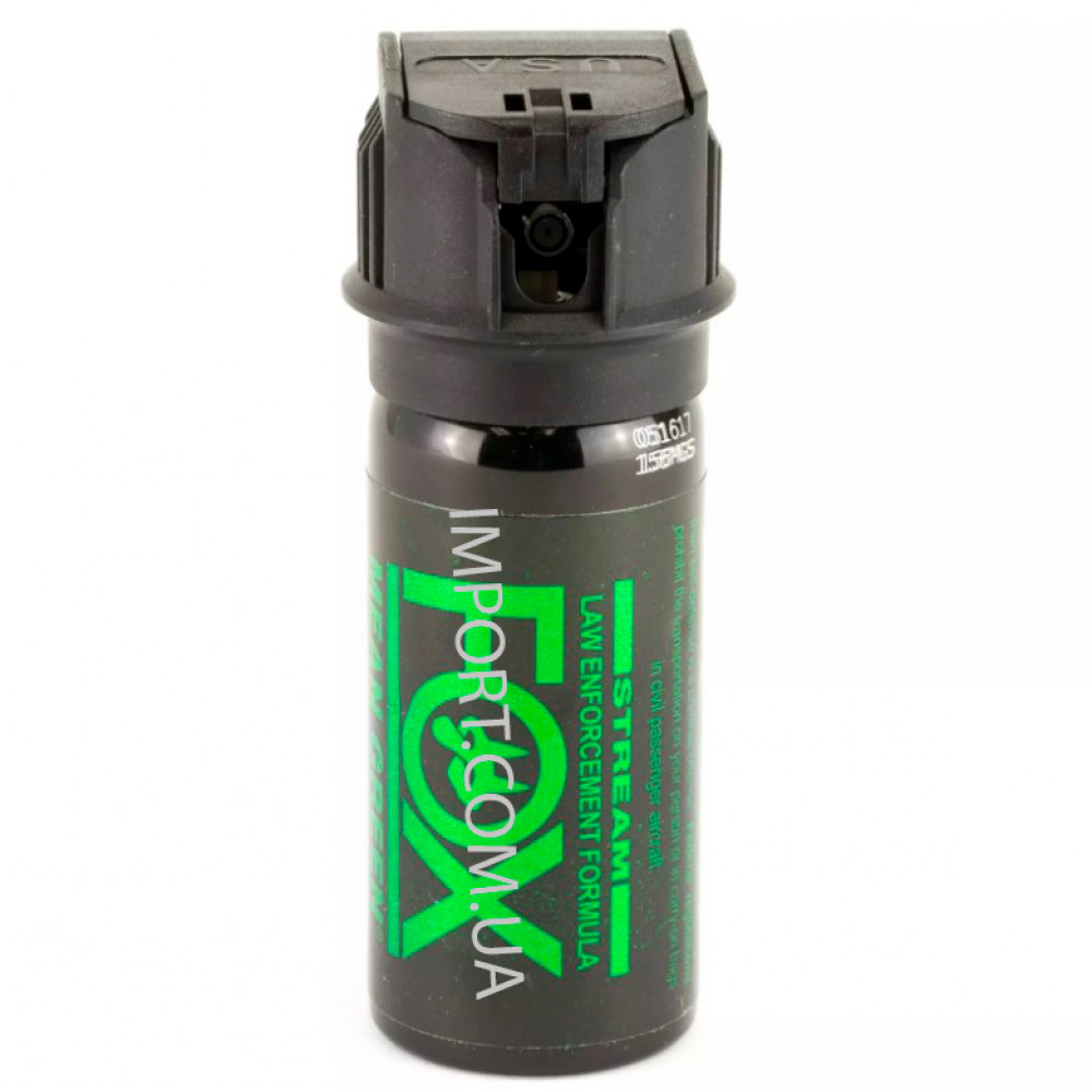 Self-defense gas canister with green permanent paint FOX Labs Mean Green 156MGS 45 ml