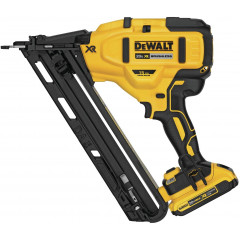 The DeWALT DCN650D1 is a cordless brushless nail gun.