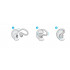 JLab JBuds Air Sport wireless headphones, white, with a charging case.