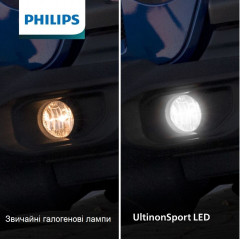LED Автолампи Philips UltinonSport 9005/9006USLED (HB3) 6000K (2шт) 20W