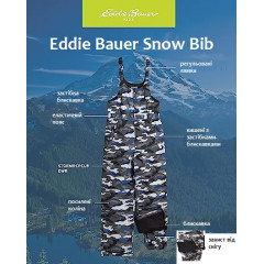 Дитячий водонепроникний утеплений комбінезон лижний Eddie Bauer Snow Bib зріст 104–116 см (4-6 років)