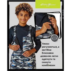 Дитячий водонепроникний утеплений комбінезон лижний Eddie Bauer Snow Bib зріст 104–116 см (4-6 років)