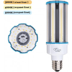 LED-лампа E39 Euri Lighting ECB63W-303sw с настраиваемой мощностью 63/54/36 W 3000/4000/5000K