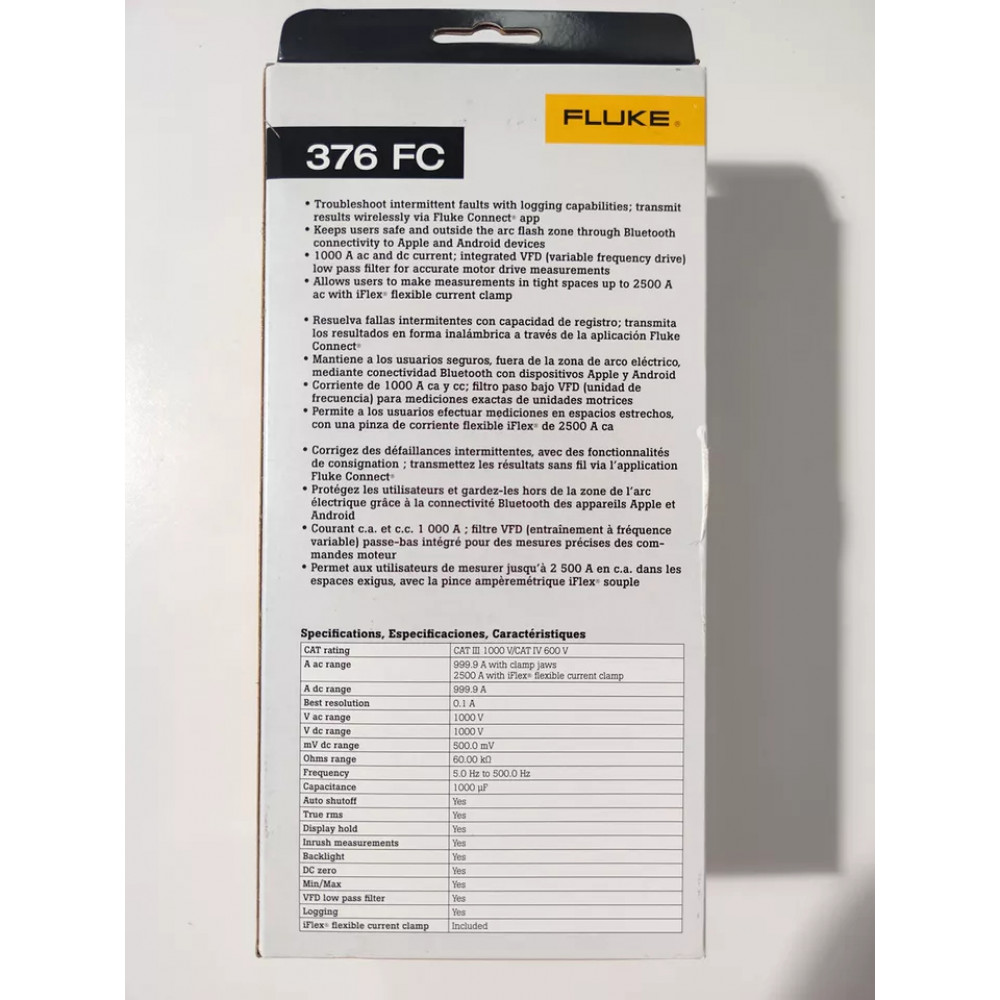 Fluke 376 clamp meters up to 1000 volts Bluetooth connection
