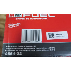 Ударний акумуляторний гайковерт Milwaukee 2554-22 M12 FUEL Stubby 3/8 дюйма