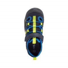 Sporty trekking kids' sandals Trollkids Kroksand with hook-and-loop closure size 34 dark blue lime