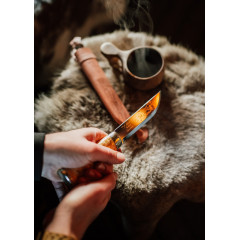 Ніж у дерев'яній подарунковій коробці Marttiini Lapp knife зі шкіряним чохлом