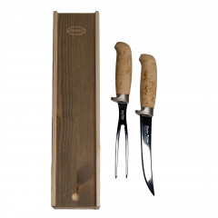 Набір ніж та виделка для смаження в дерев'яній подарунковій коробці Marttiini Luxus Roast Set