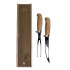 A set of knife and fork for grilling in a wooden gift box Marttiini Luxus Roast Set.