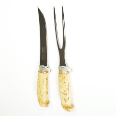 Набір ніж та виделка для смаження в дерев'яній подарунковій коробці Marttiini Luxus Roast Set