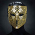 Кружевна карнавальна маска Beyond Masquerade золота (метал)