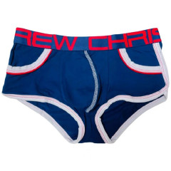 Men's boxer briefs Andrew Christian Show-It Retro Pop Pocket Boxer 91845 NVY (size - M)