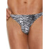 Men's thong panties Elegant Moments It's a Snap Zebra with side clasps (size - S/M)