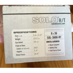 Vortex SOLO R/T 8x36 tactical monocular with MRAD rangefinder reticle