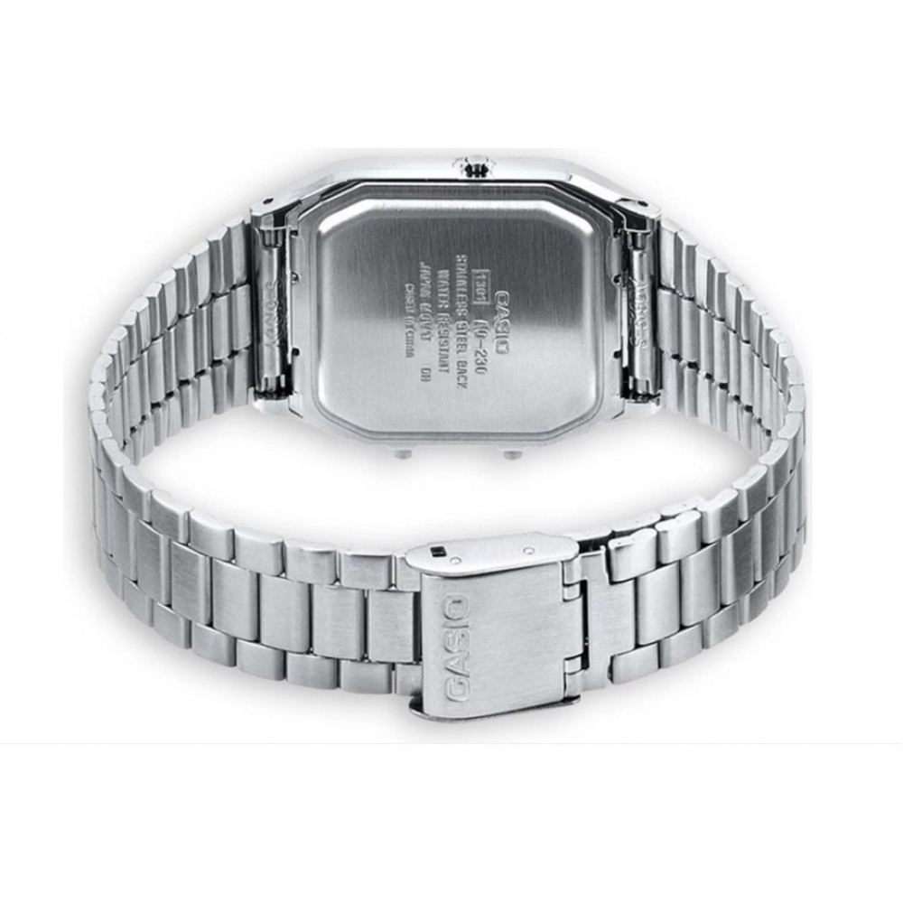Наручные часы Casio Vintage AQ-230A-7DMQYES в ретро стиле серебристые 28 мм