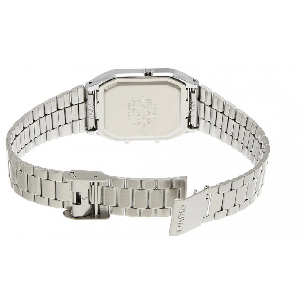 Наручные часы Casio Vintage AQ-230A-7DMQYES в ретро стиле серебристые 28 мм