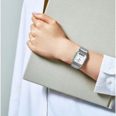 Wristwatch Casio Vintage AQ-230A-7DMQYES in retro style silver 28 mm