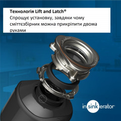 Подрібнювач харчових відходів InSinkErator Badger 1 Standard Series 79880-ISE 1/3 HP чорний