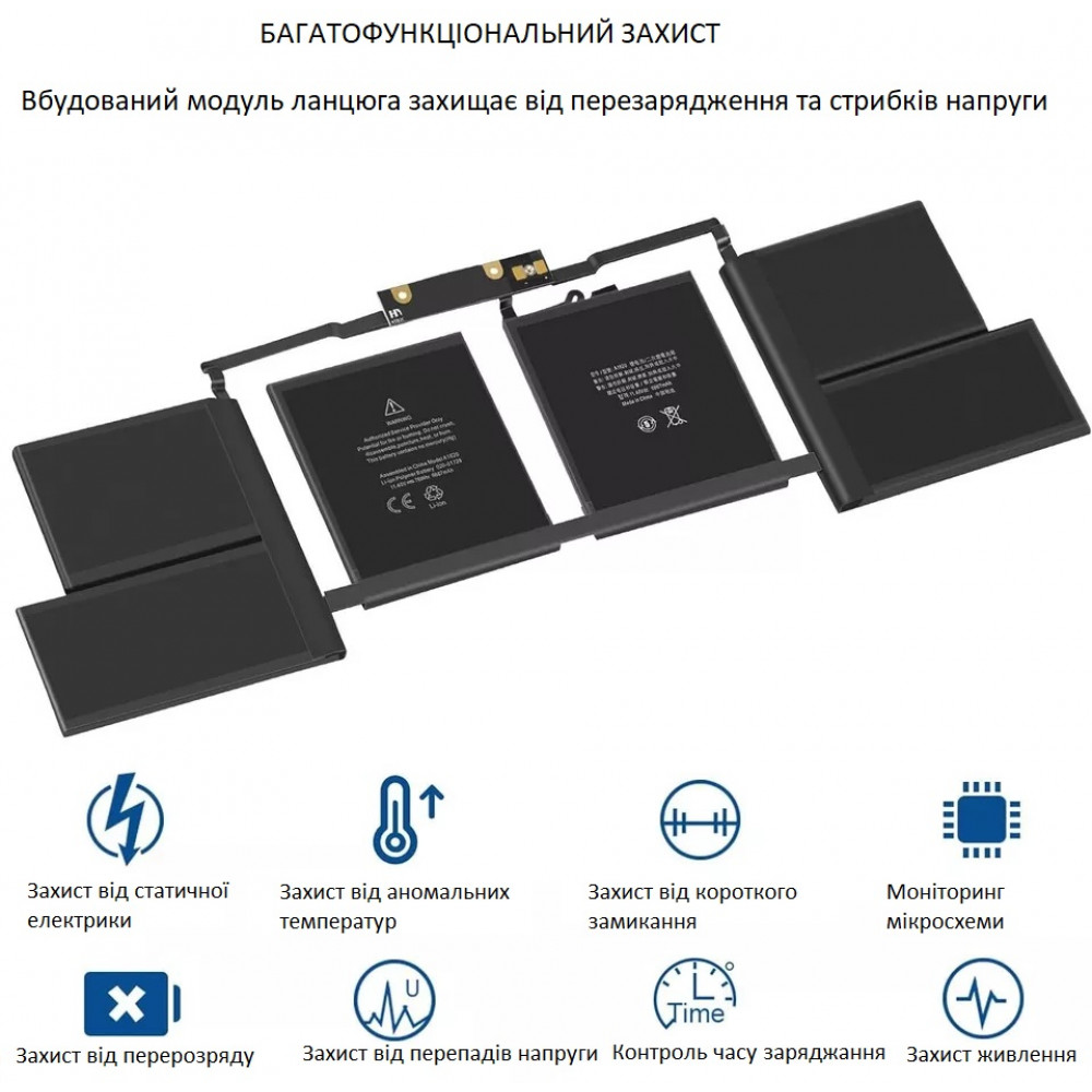 Оригінальна батарея A1820 для Macbook Pro 15» A1707 Late 2016 Mid 2017 EMC 3162
