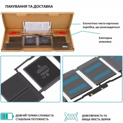 Оригінальна батарея A1820 для Macbook Pro 15» A1707 Late 2016 Mid 2017 EMC 3162