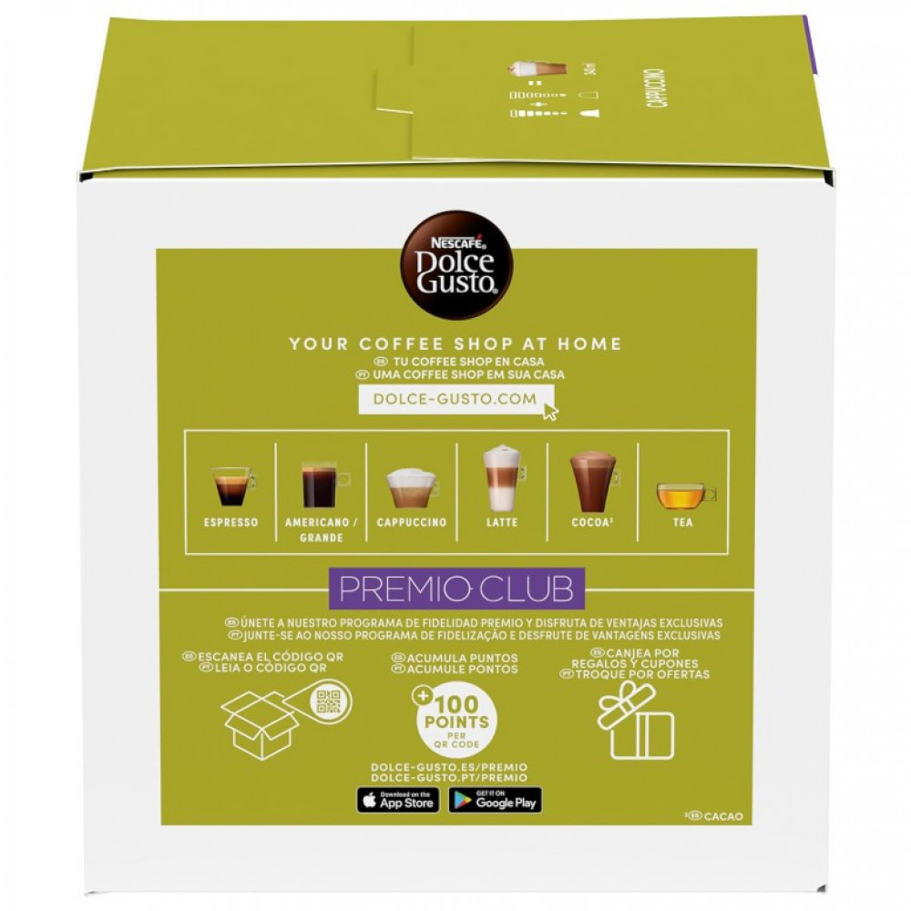 Капсули NESCAFÉ® Dolce Gusto® Cappuccino для кофемашин, 15 капсул кави та 15 молока