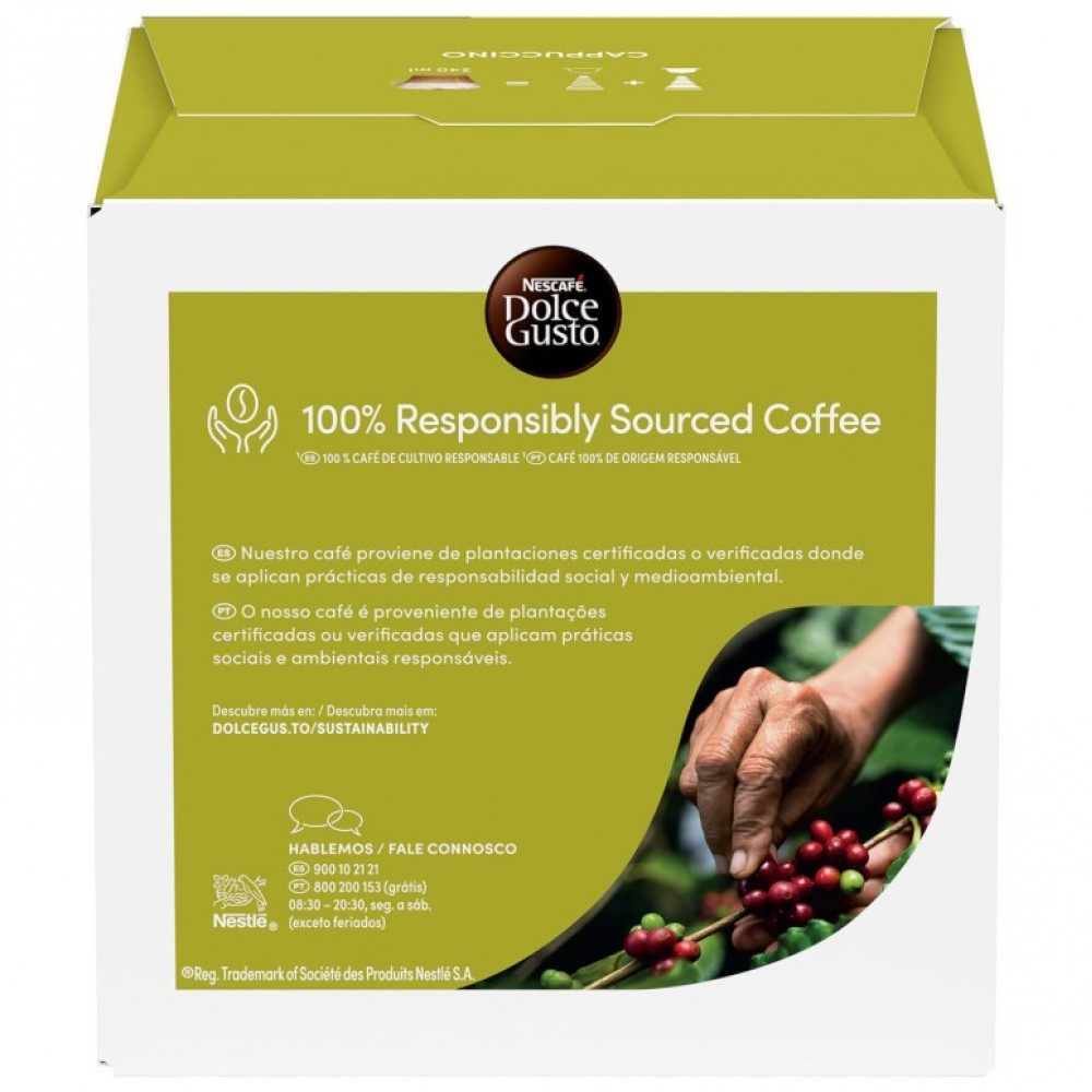 Капсули NESCAFÉ® Dolce Gusto® Cappuccino для кофемашин, 15 капсул кави та 15 молока