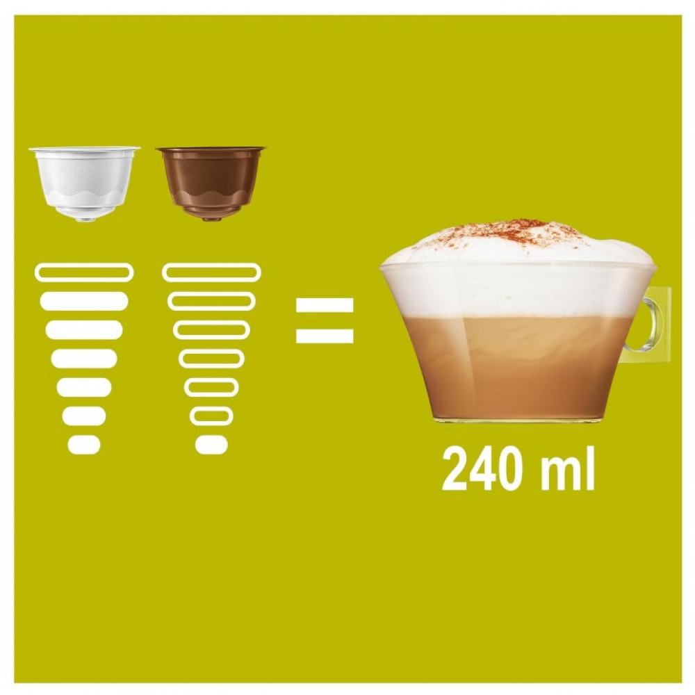 Капсули NESCAFÉ® Dolce Gusto® Cappuccino для кофемашин, 15 капсул кави та 15 молока