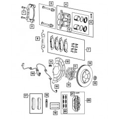 Гальмівний диск передній Mopar 68256679AC  для Jeep Grand Cherokee 16-22/Dodge Durango 19-24