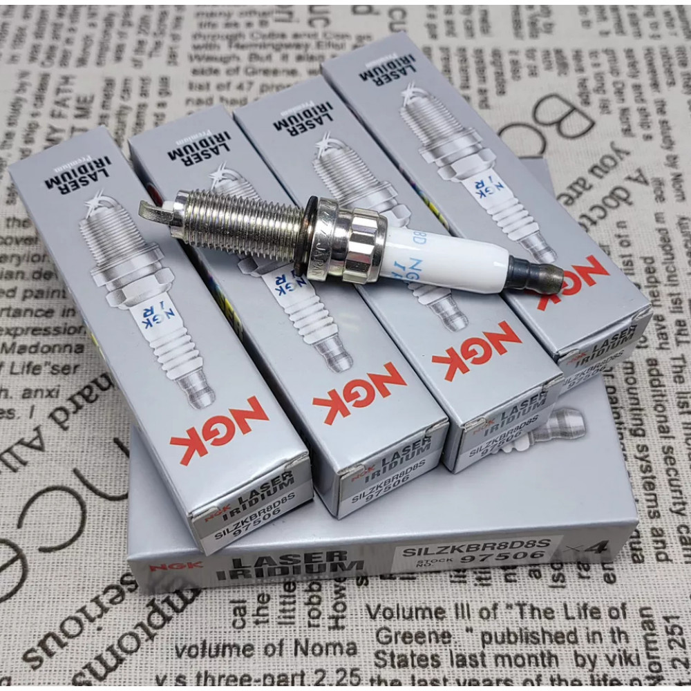NGK 97506 SILZKBR8D8S iridium spark plugs, set of 4