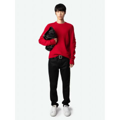 Чоловічий светр Zadig & Voltaire Jordan KMSW00703603 з мериносової вовни червоний розмір М