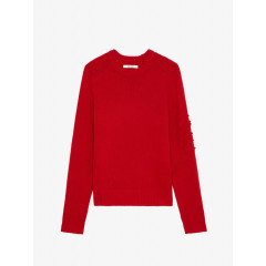 Чоловічий светр Zadig & Voltaire Jordan KMSW00703603 з мериносової вовни червоний розмір М